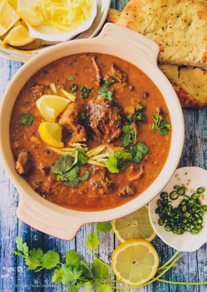 Overhead view of beef nihari